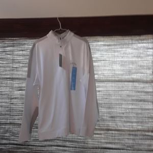 Men's Callaway pullover. White with gray. Size L